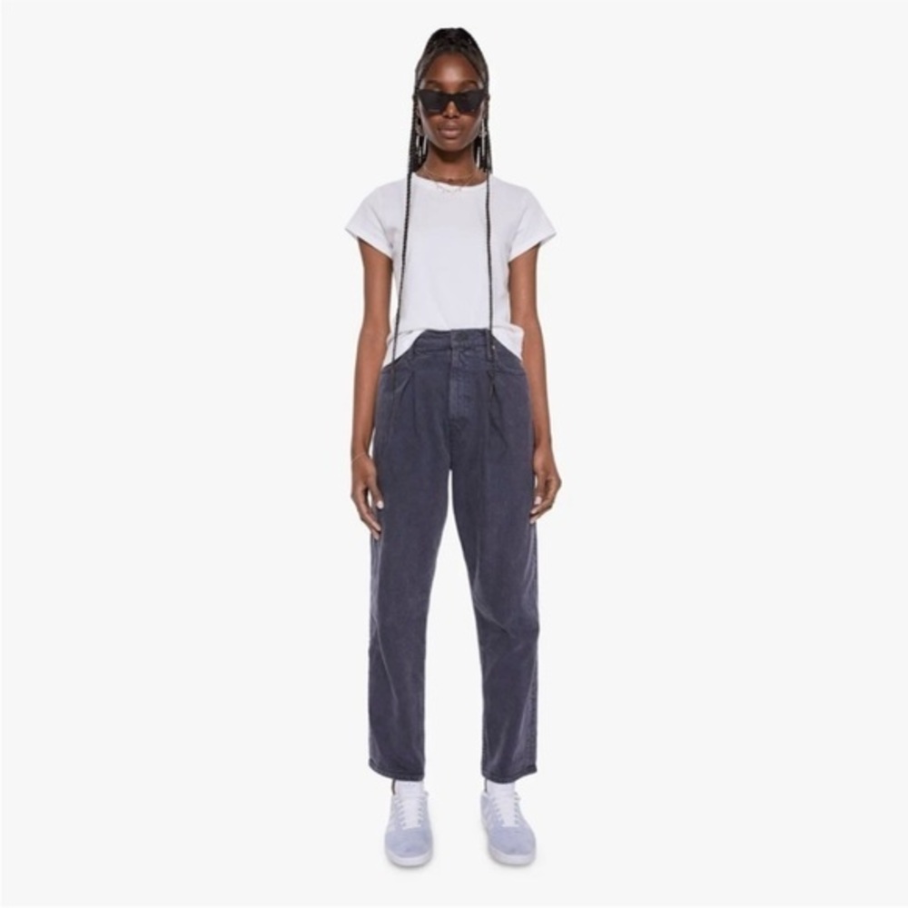 Mother Jeans The Inside Out Ankle in Faded Black